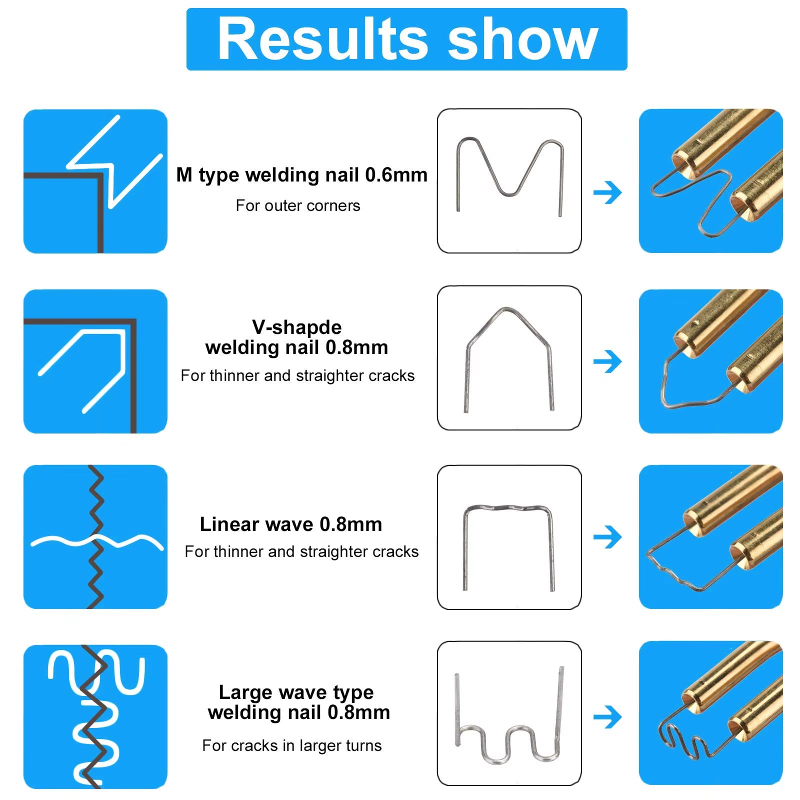 Welding Nail US/UK/AU/ EU Plastic Welding Hot Stapler Plastic Welding Machine Bumper Repair Tool 110V/220V